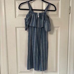 NWT J.Crew Denim Blue Striped dress size XXS